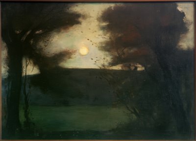 グリューネヴァルト湖の月の出（月の風景） 作： Lesser Ury